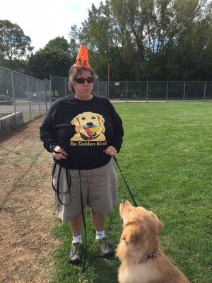 Angela makes classes fun!  She has you work on obedience in several different ways.  There is a lot of laughter in her class