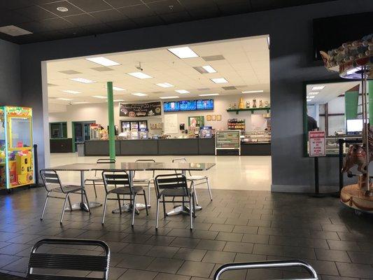 Snack Bar and seating area.