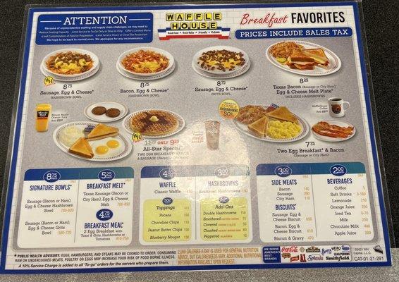 Breakfast Menu