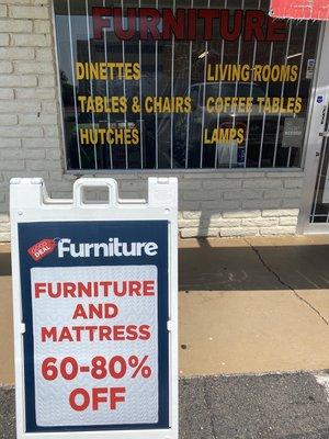 Mattress sale sign