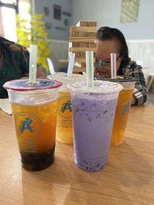 Fruit Teas, Milk Teas, & Jenga