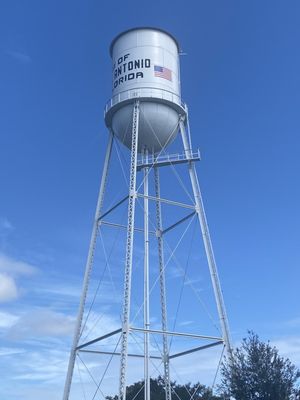 San Antonio Water Tower is easy landmark for Poncho's.