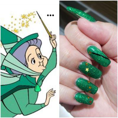 Fairy godmother inspired nails