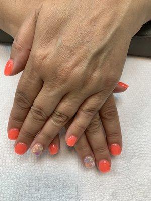 Powder gel manicure