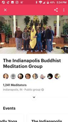 Description of a meditation group that many Indianapolis people belong to where the session is held at An Lac Temple.