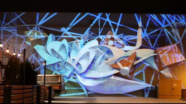 Illuminous Projection Mapped mural (Peeta x Alt Ethos) -Fort Collins, CO