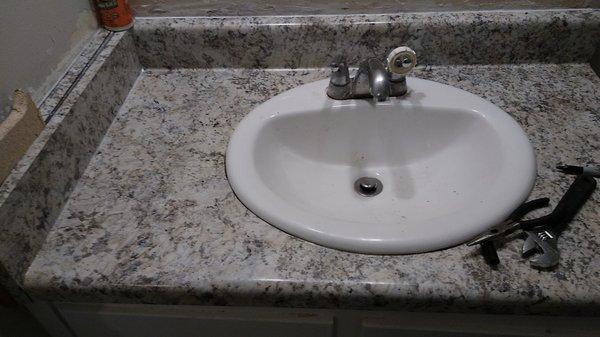 Before Faucet Replaced