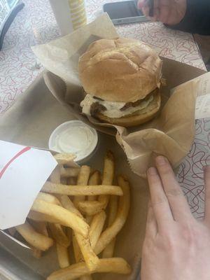 "OG" chicken sandwich and fries