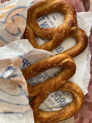 Two original pretzels