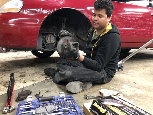 Replacing rotors and changing brakes