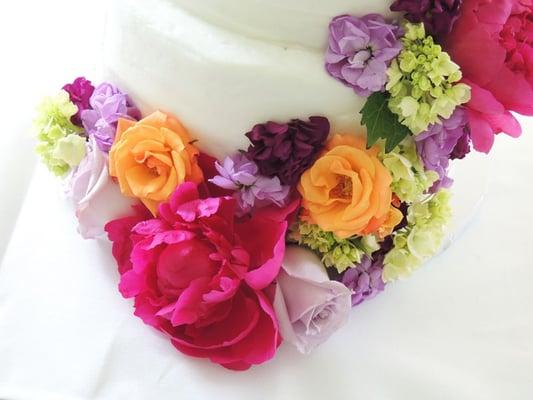 Wedding cake flowers.