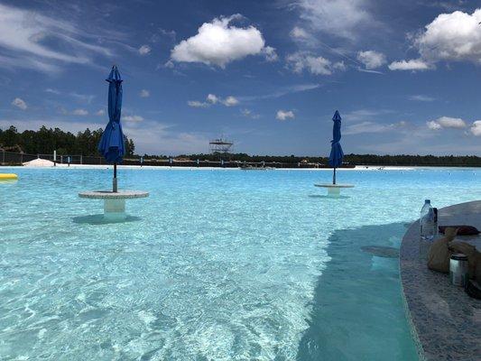 Crystal clear waters of the 14 acre lagoon