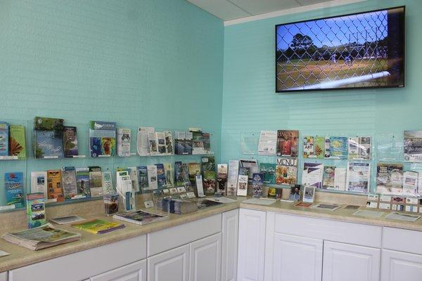 Fliers and ads at Visitor Information