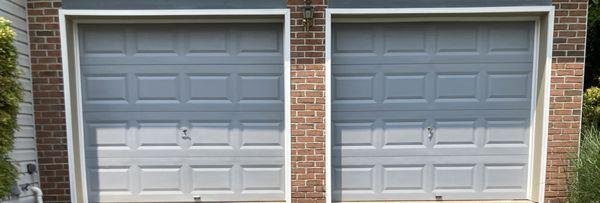 Garage door paint and dirt clean up!