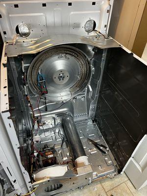 GE Dryer was changed high limit thermostat and heater