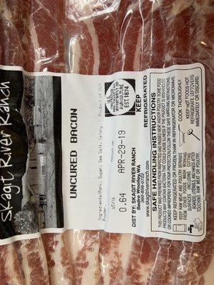 uncured bacon with nitrites/nitrates added in the form of celery powder - ugh !!