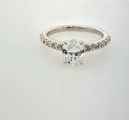 Oval Diamond Pave Diamond Band