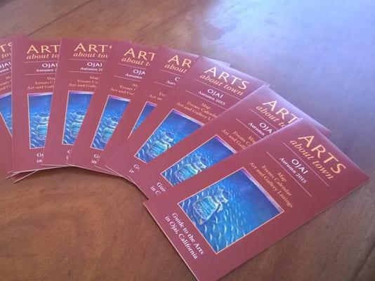 The Autumn issue is here! Will be distributed all over town by the weekend.
 Website has current listings + events. www.ArtsAboutTown.com