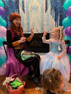 Kids birthday party, frozen birthday, Anna and Elsa