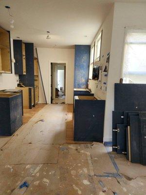 Kitchen cabinets installation