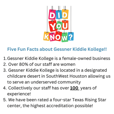 Five Fun Facts about Gessner Kiddie Kollege