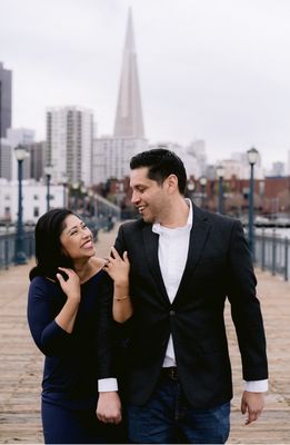 Engagement shoot - SF Transamerica Building