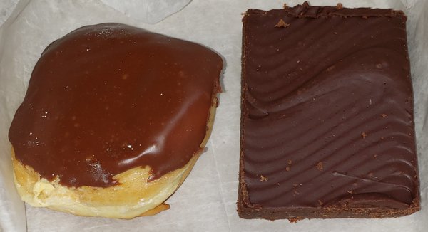 Boston Cream Doughnut and Brownie