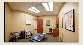 One of our four private chiropractic rooms