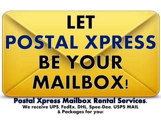 Postal Xpress Mailbox Rental Services.