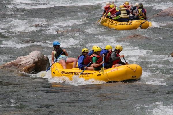 Whitewater rafting on the Gallatin river