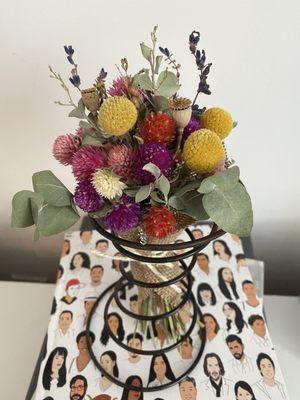 Small bouquet with spiral holder ($40 for the whole set)