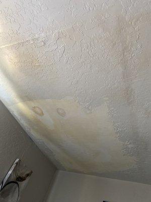 Water damage due to roofing damage!