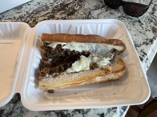 Horrible cheesesteak.