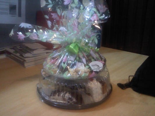 Gift "basket" of assorted Italian pastries and cookies