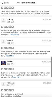 There are lots of reviews that Yelp won't put on our main page. Check them out