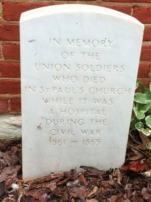 Memorial marker in the church cemetery