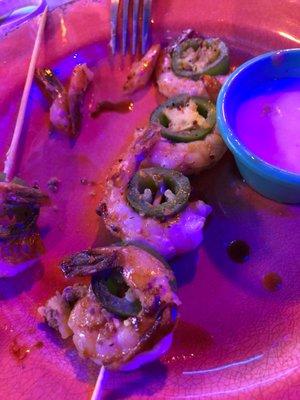 Shrimp jalapeno skewers