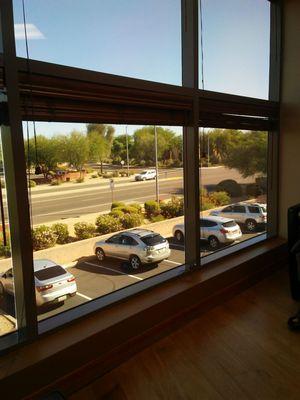 Window view from waiting room