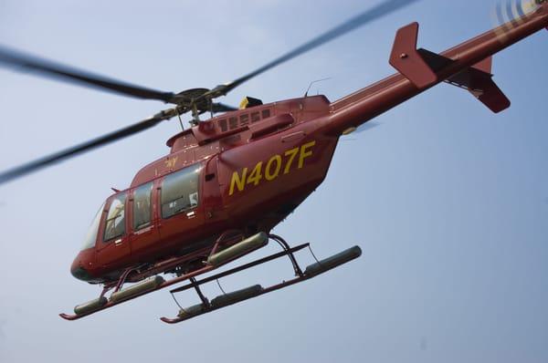 Our Bell 407 helicopter