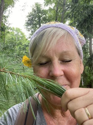 Tapping into our senses along our Forest Therapy Walks always bring a smile to our faces