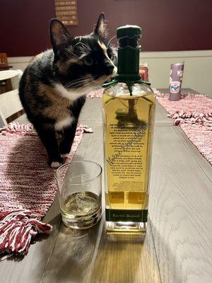 Nola enjoys the smell of a good gin