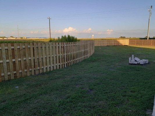 Custom privacy fence we built