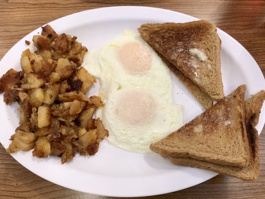 ##2 eggs home fries, toast and jelly