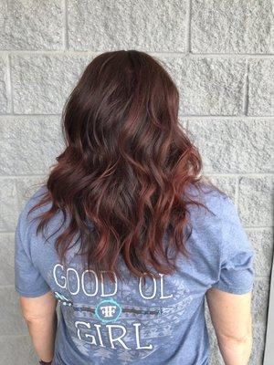 Red balayage