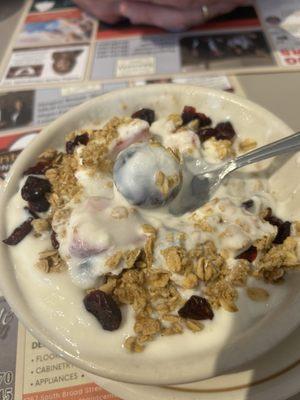 Yogurt with fruit and granola