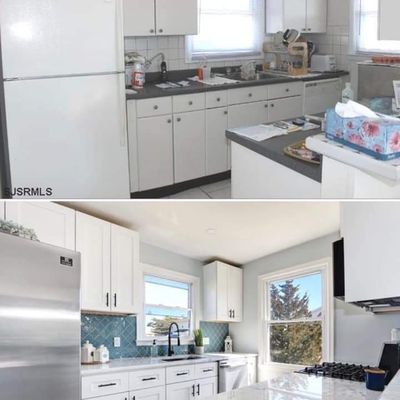 Before and after kitchen makeover