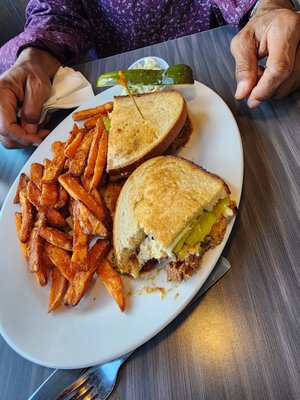 Sweet images grilled cheese with caramelized onions