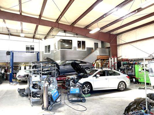 Collision repair area