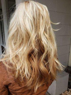 Blonde highlights, layers and a Blowout. Watch out Spring, she's ready!