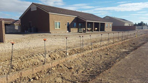 2015 block wall being installed